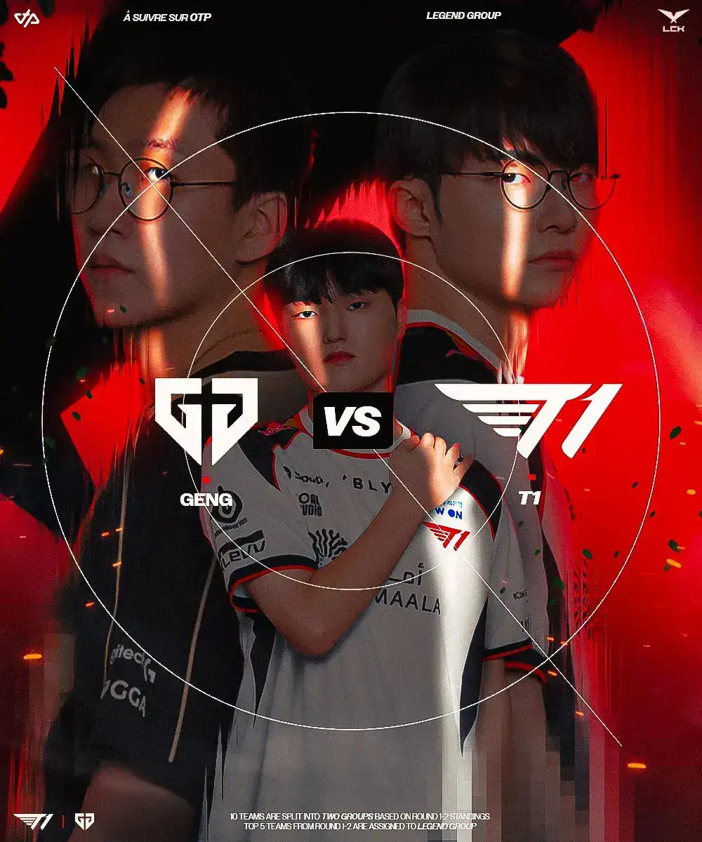 Poster OTP League of Legends Gen.G contre T1